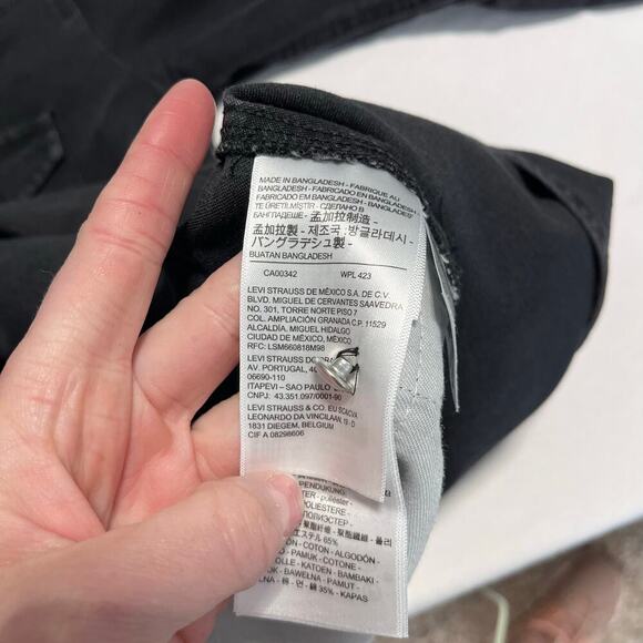 Levi’s Western Denim Black Long Sleeve Pearl Snap Button Shirt Dress medium - Picture 5 of 10